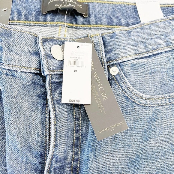 Banana Republic Curvy Straight High Rise Denim Jeans SZ27 - Picture 6 of 8